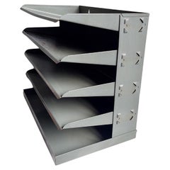 Industrial Mid Century Metal Filing Document / Letter Tray Desk organiser 50s