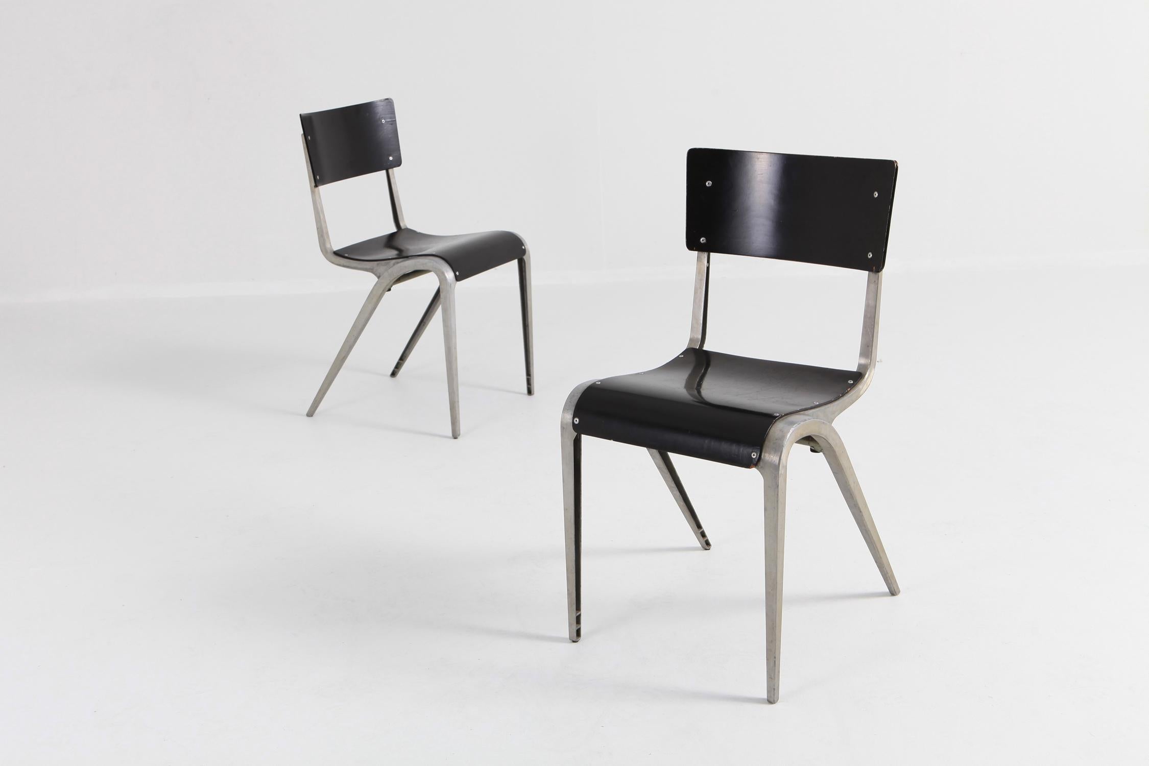 20th Century Industrial Mid-Century Modern Chairs by James Leonard for Esavian