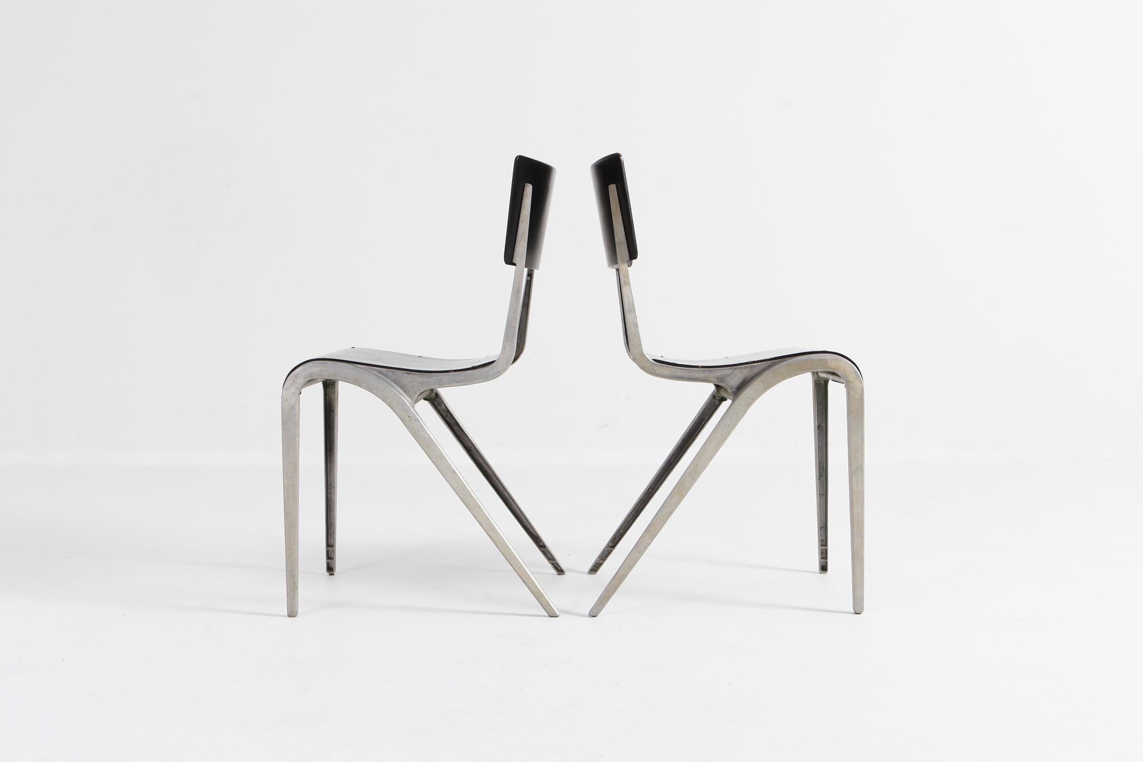 Industrial Mid-Century Modern Chairs by James Leonard for Esavian 1