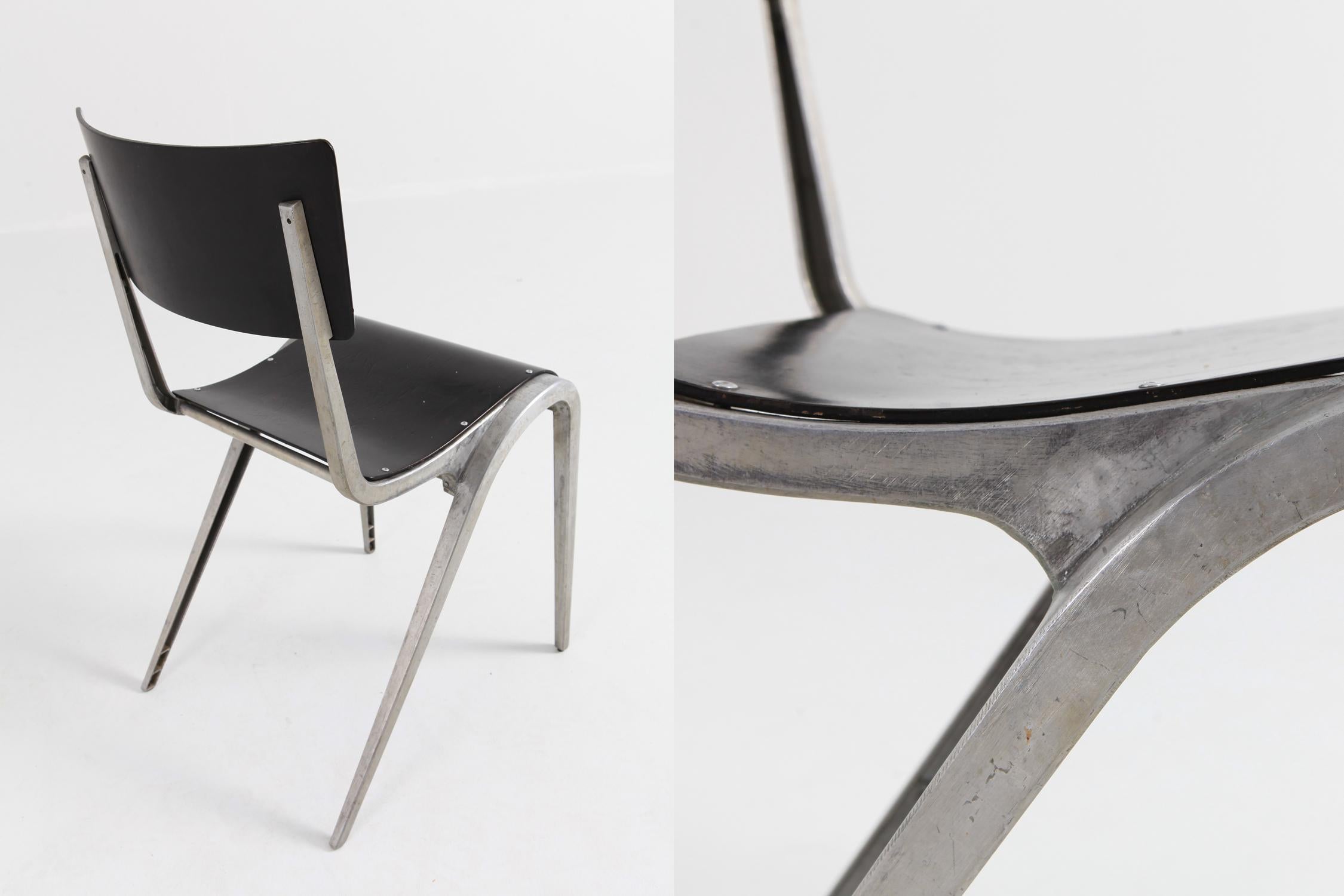 Industrial Mid-Century Modern Chairs by James Leonard for Esavian 3