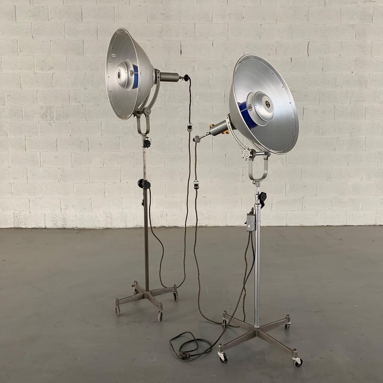 Industrial Midcentury Studio Photography Floor Lamps For Sale at 1stDibs