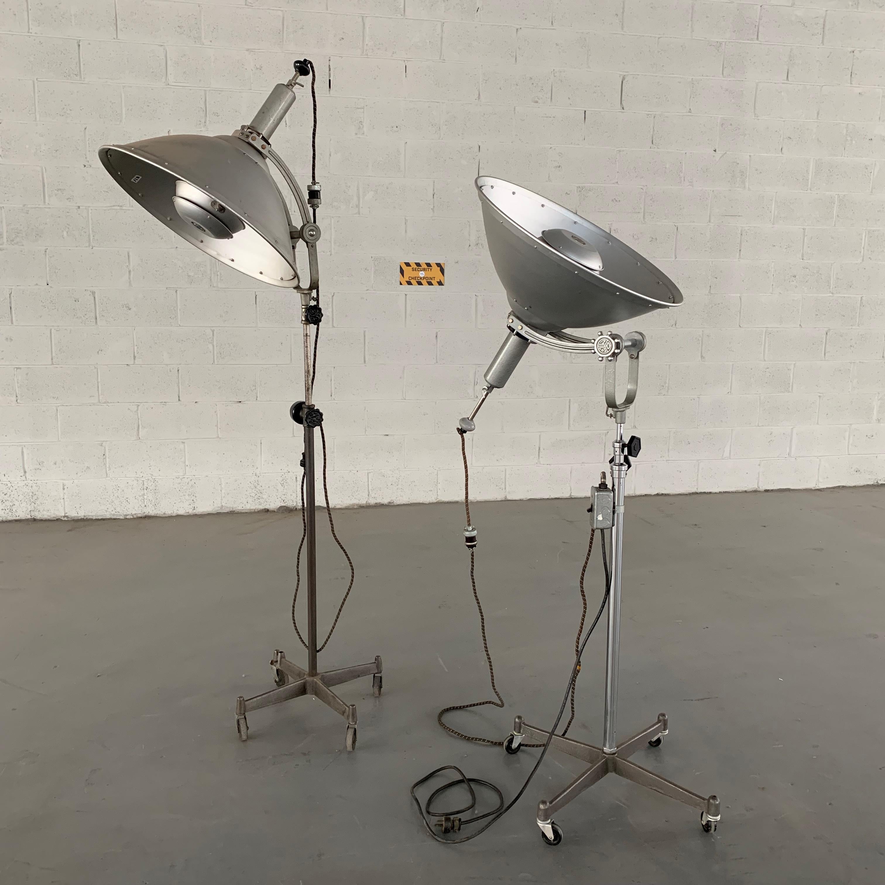 Aluminum Industrial Midcentury Studio Photography Floor Lamp