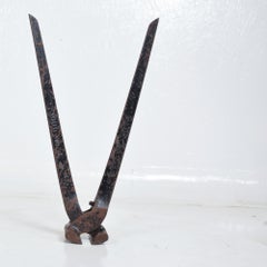 1960s Industrial Nail Pliers Pincers Tool Steel Iron Rustic Patina