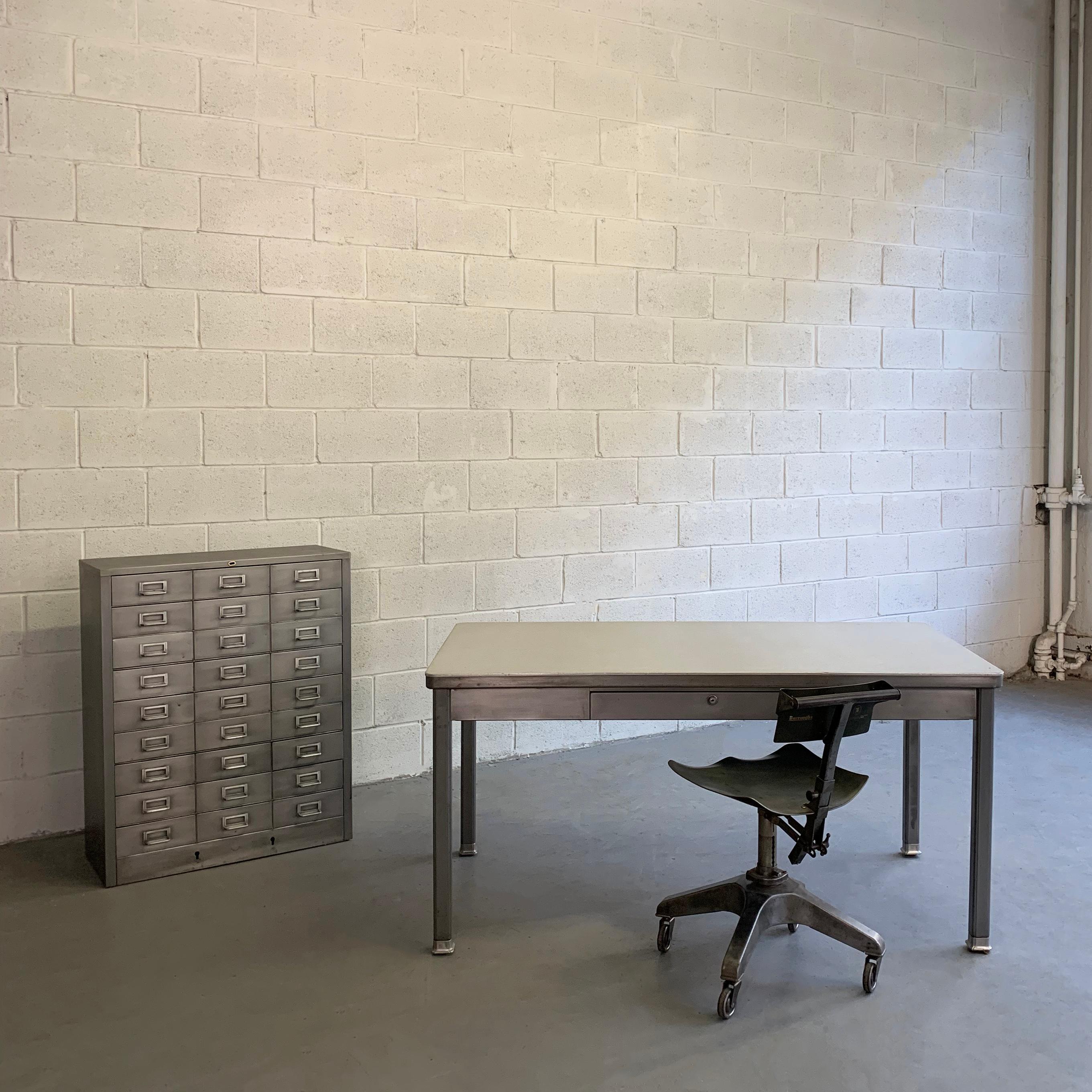 Industrial Midcentury Police Station Desk by General Fire Proofing Company In Good Condition In Brooklyn, NY