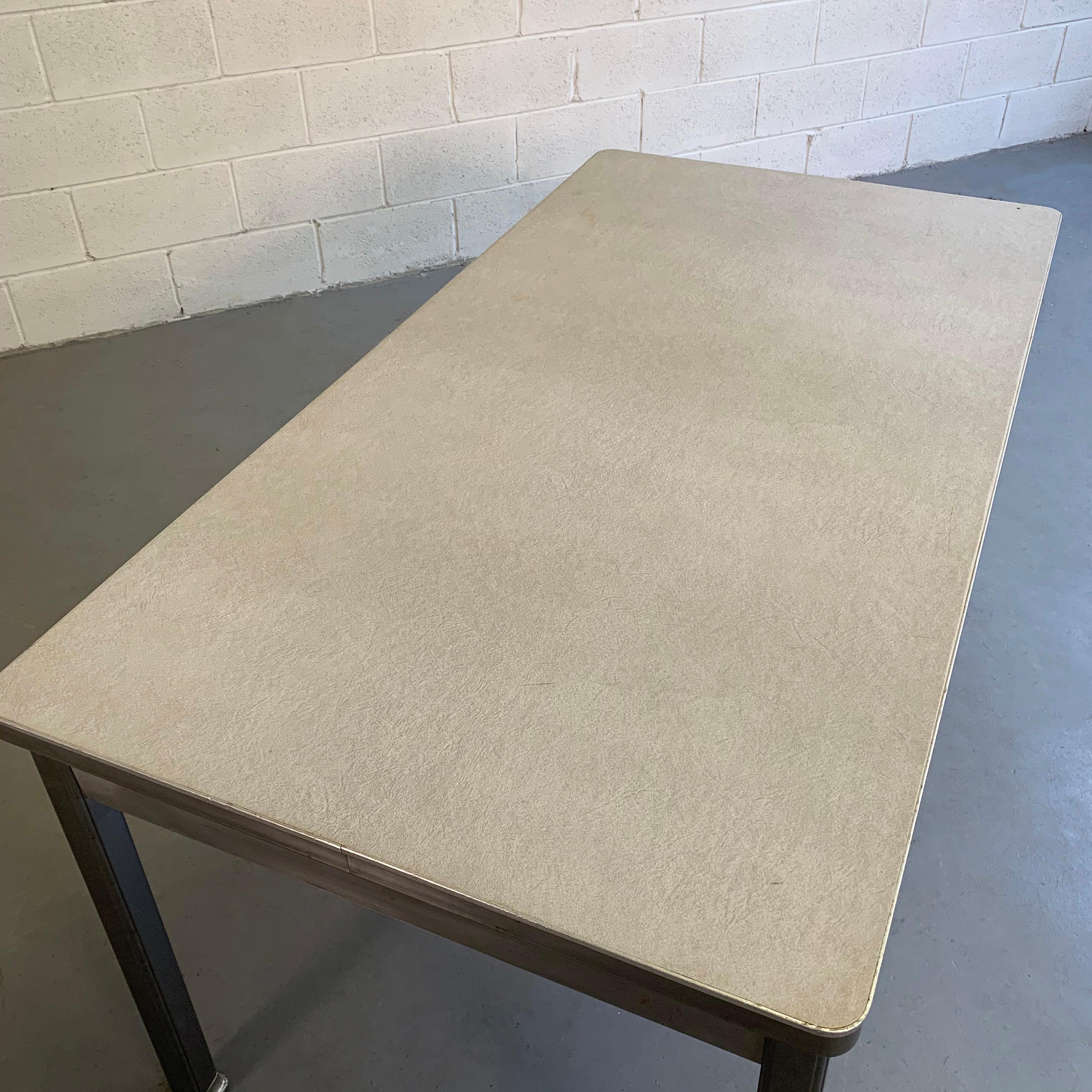 Formica Industrial Midcentury Police Station Desk by General Fire Proofing Company