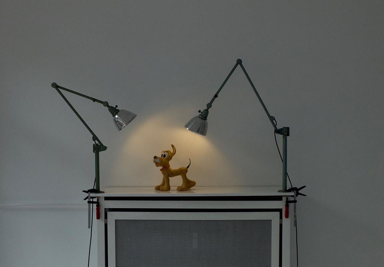 Industrial Midgard Desk Light with Table Bracket, Model 121, Curt Fischer, Auma 1