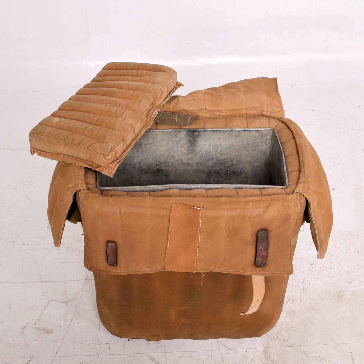 American Distressed Military Surplus Industrial Ice Cooler Tote Chest 1940s US Army