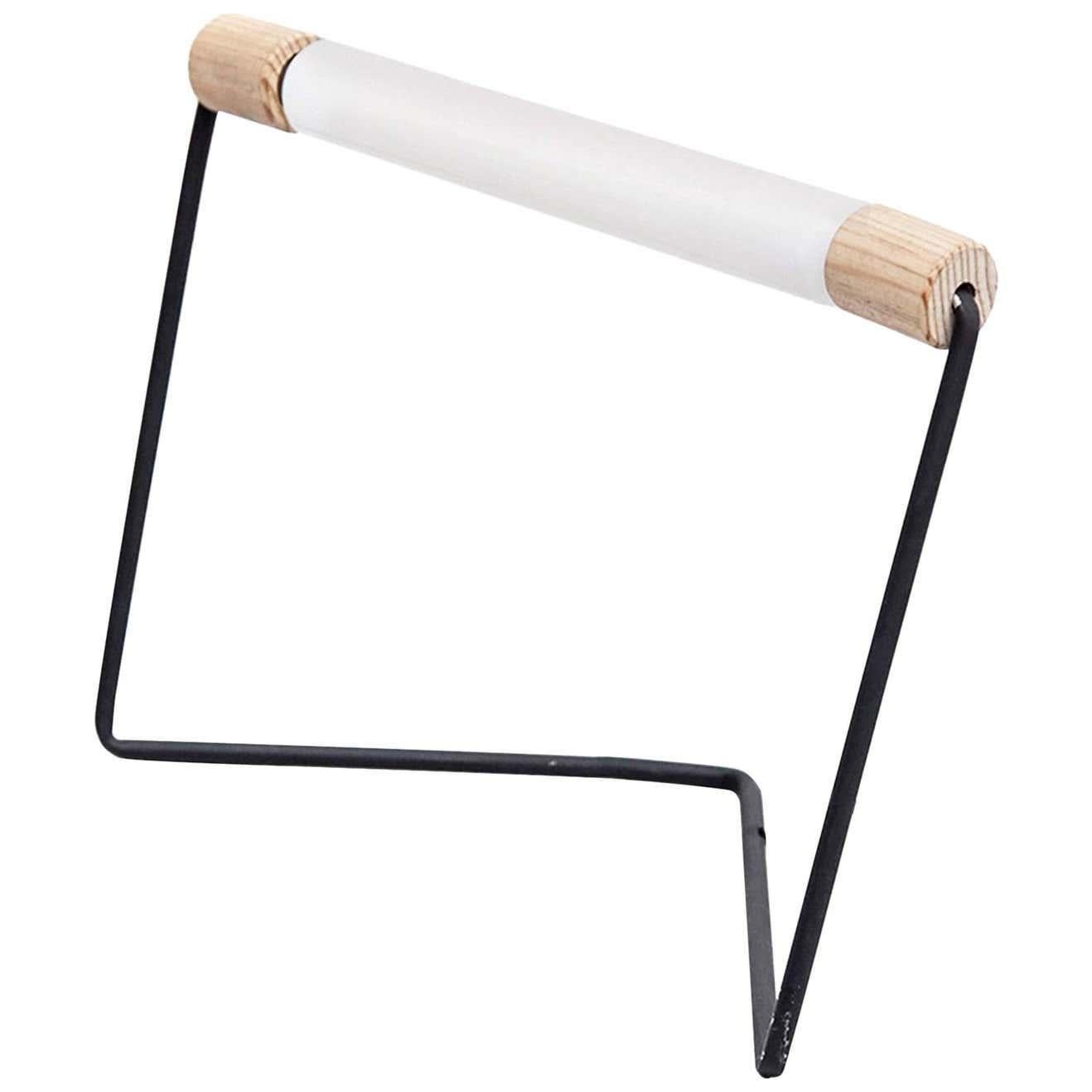 Lampe de table industrielle minimaliste en metal&wood, circa 1990 en vente 4