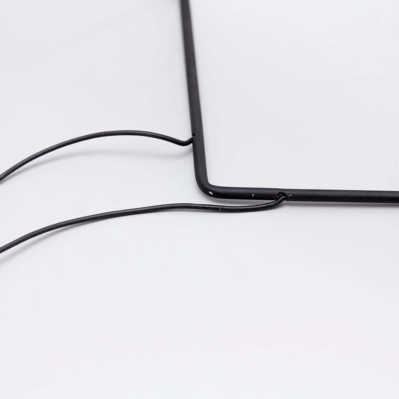 Lampe de table industrielle minimaliste en metal&wood, circa 1990 en vente 2