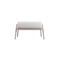 Ottomana industriale con finitura MistRose DUV Tessuto crema con lavorazione a mano di Murmurio