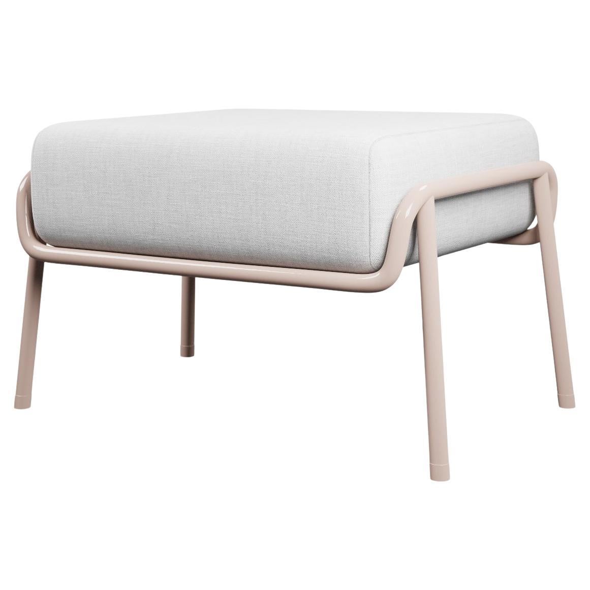 Industrial MistRose Finish Ottoman DUV Cream fabric with handcrafted by Murmurio