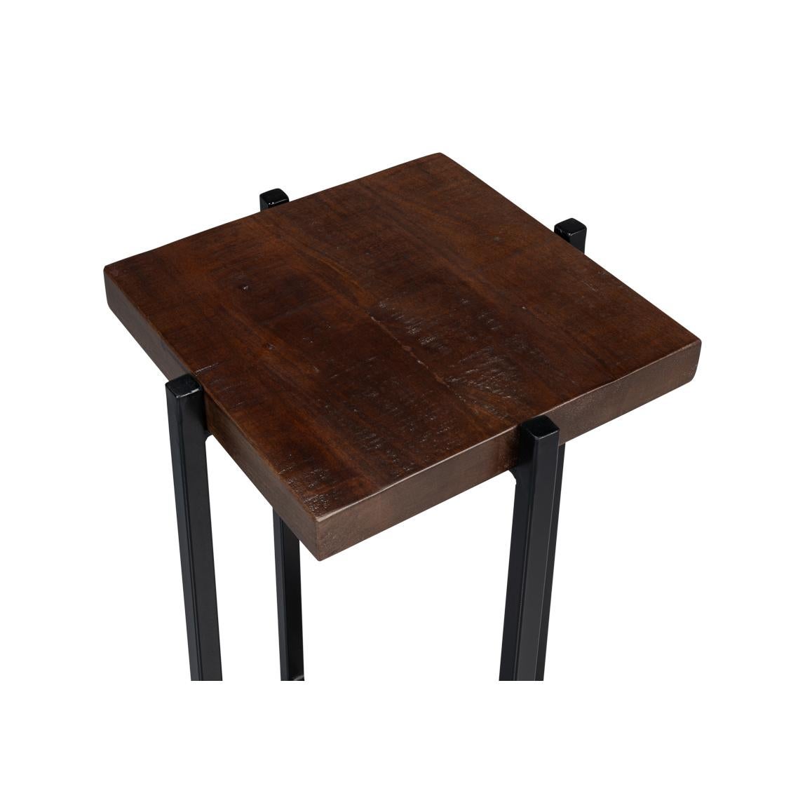 Contemporary Industrial Modern Accent Table For Sale