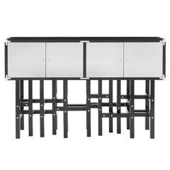 Bar moderno industriale di Peter Harrison, Metallo e Wood nero, In magazzino