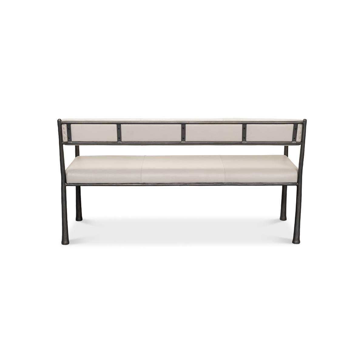 Contemporary Industrial Modern Bench For Sale