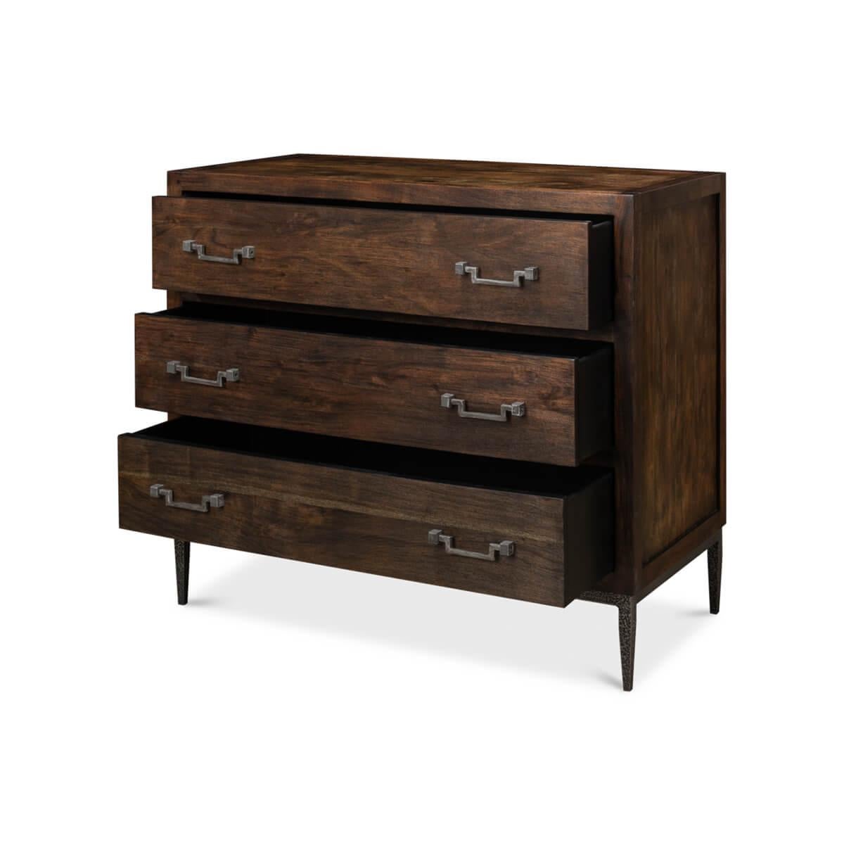Asian Industrial Modern Chest of Drawers For Sale