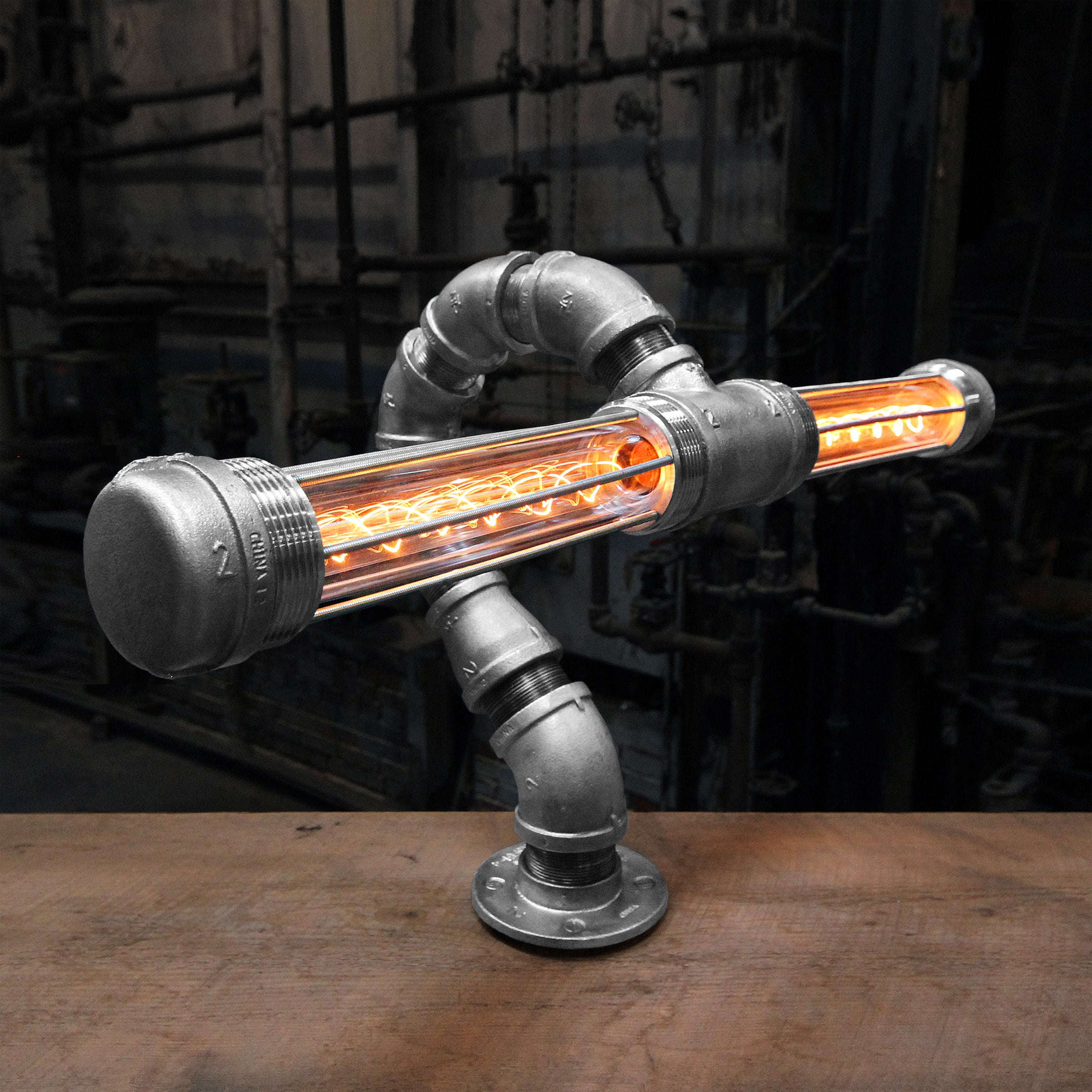 Modern Industrial Table Lamp - Industrial Light - Industrial Decor For Sale