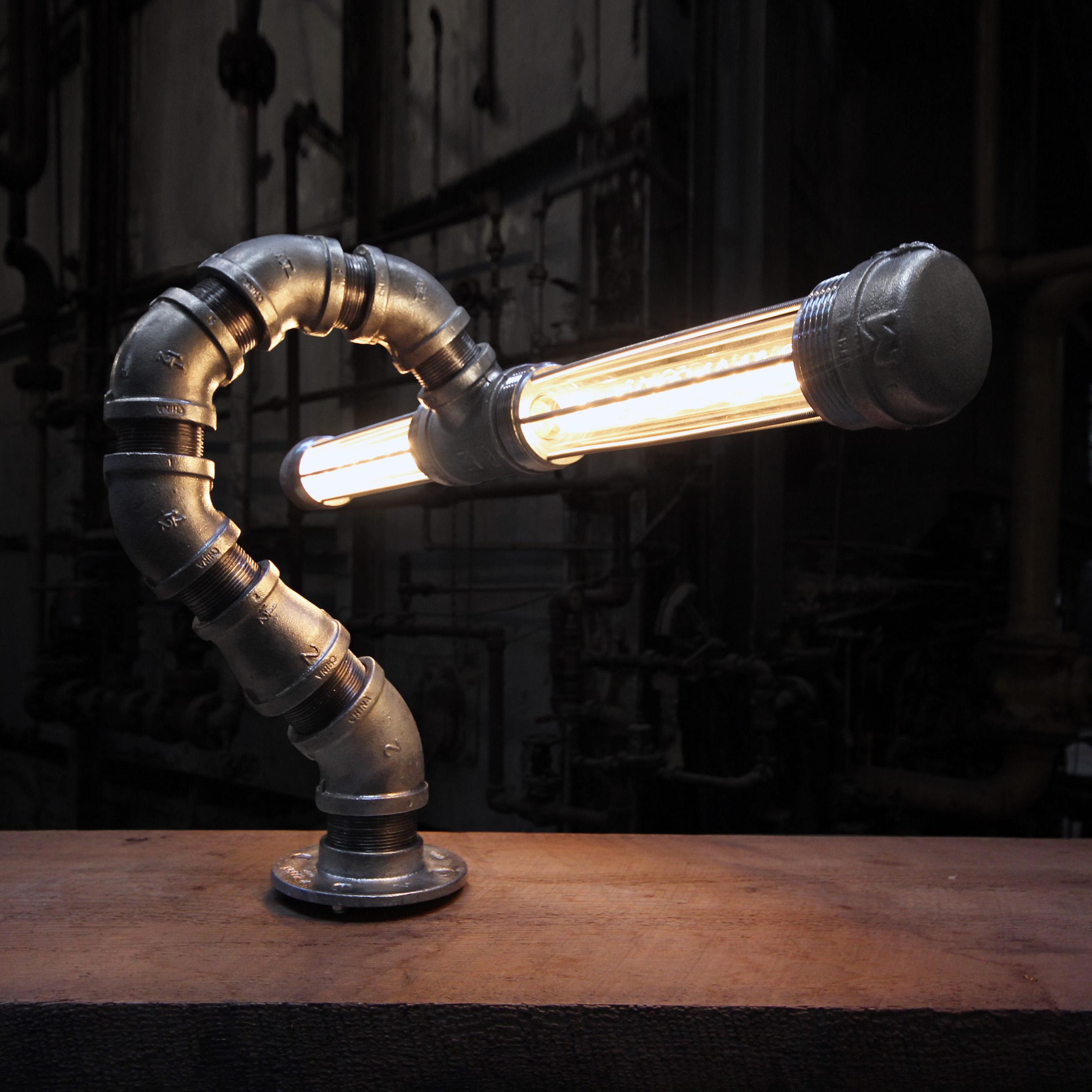 Modern Industrial Table Lamp - Industrial Light - Industrial Decor In New Condition For Sale In Bridgeport, PA