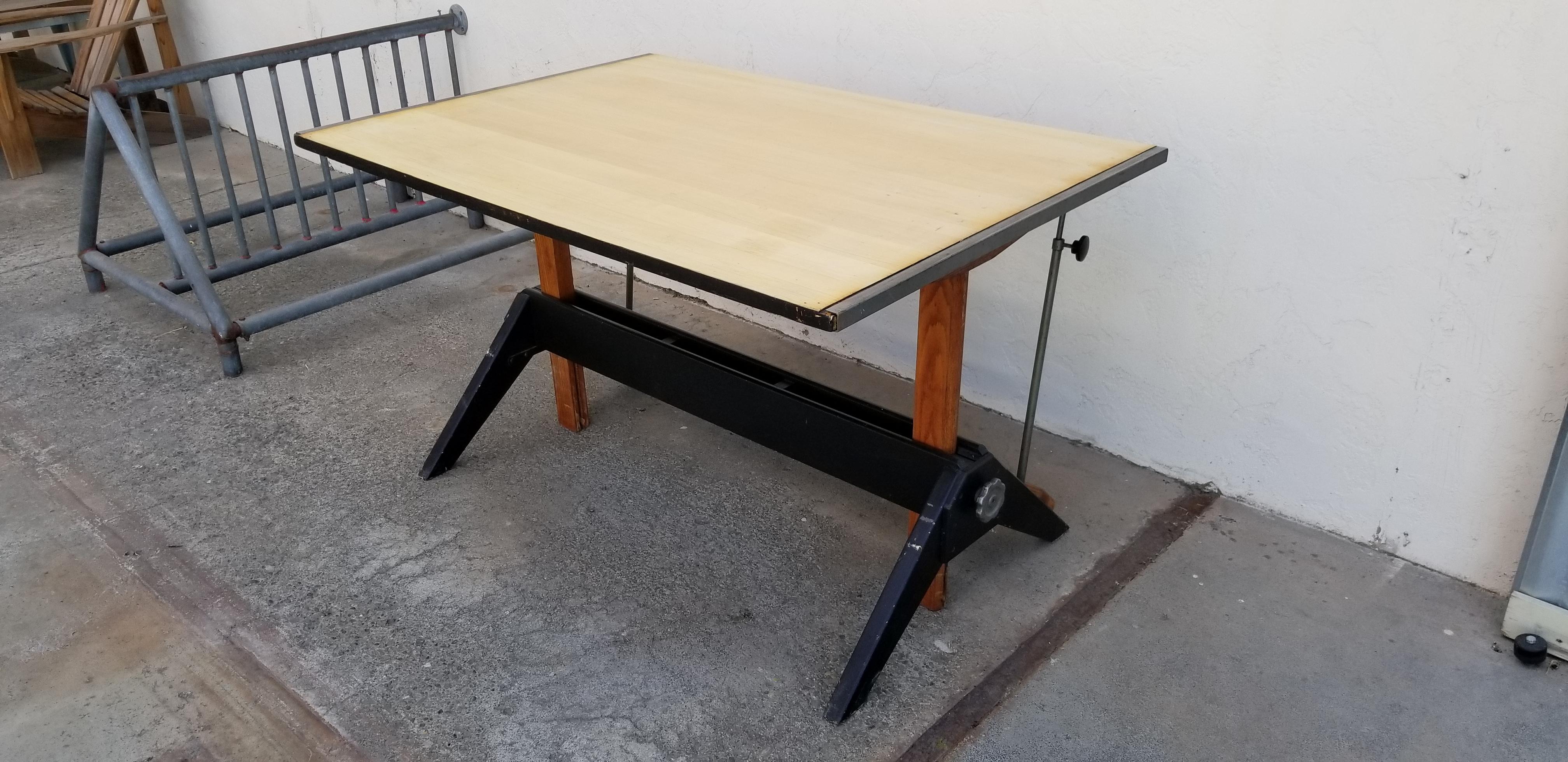 American Industrial Modern Drafting Table by Mayline