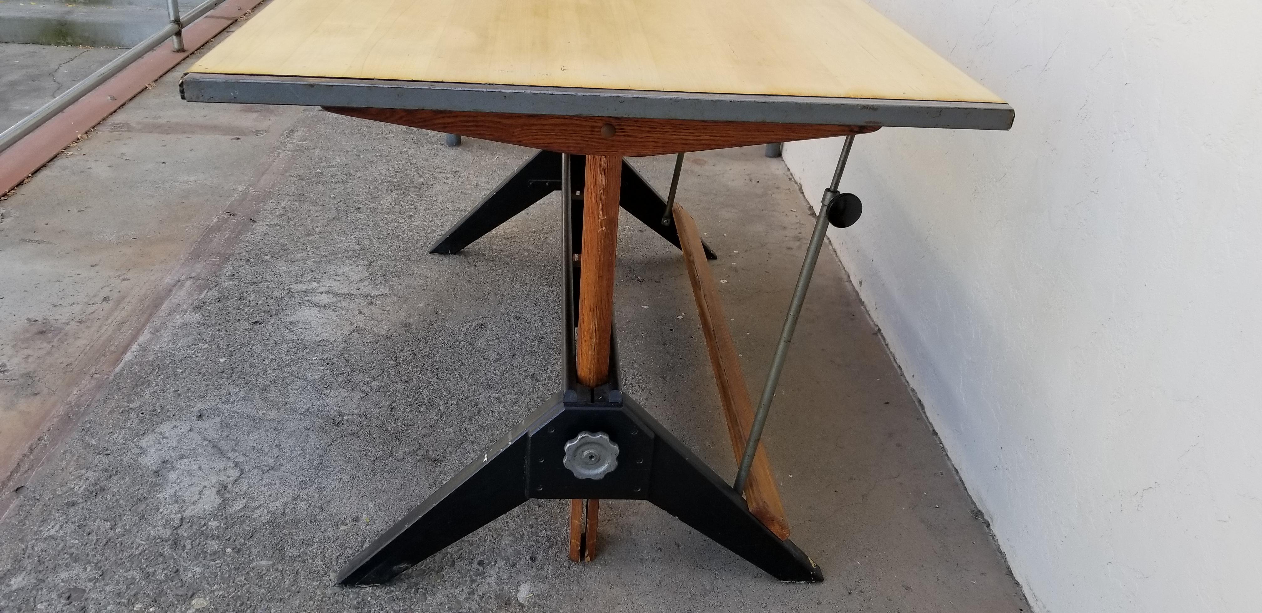 20th Century Industrial Modern Drafting Table by Mayline