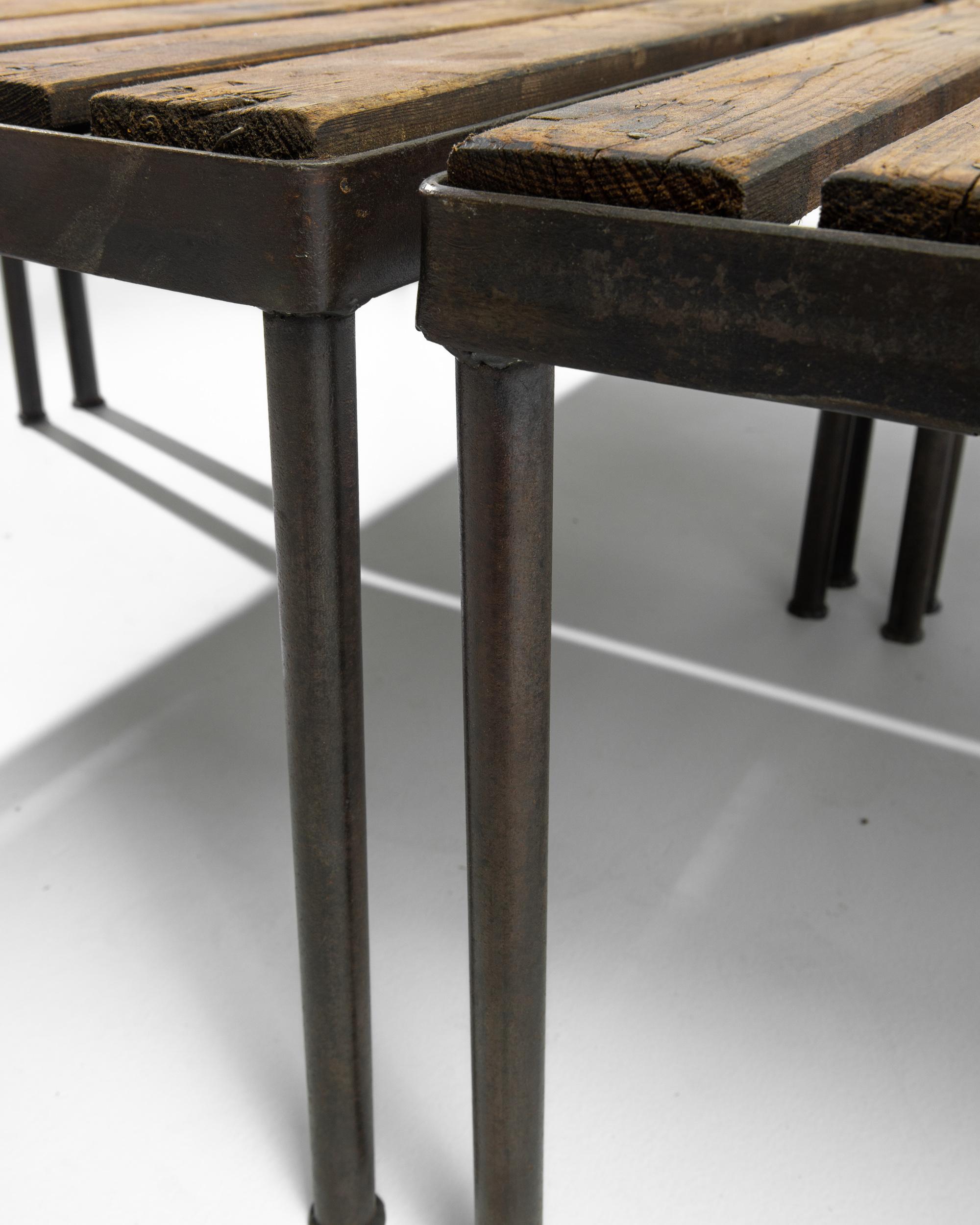 Mid-20th Century Industrial Modern French Coffee Table For Sale