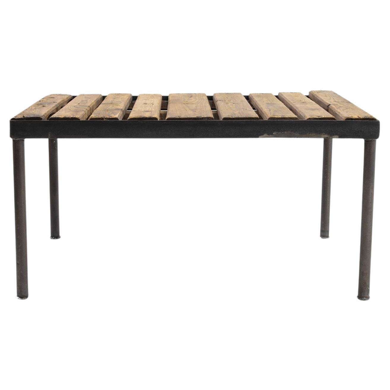 Industrial Modern French Coffee Table For Sale