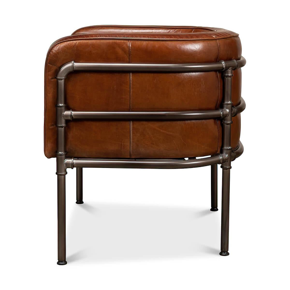 industrial leather armchair