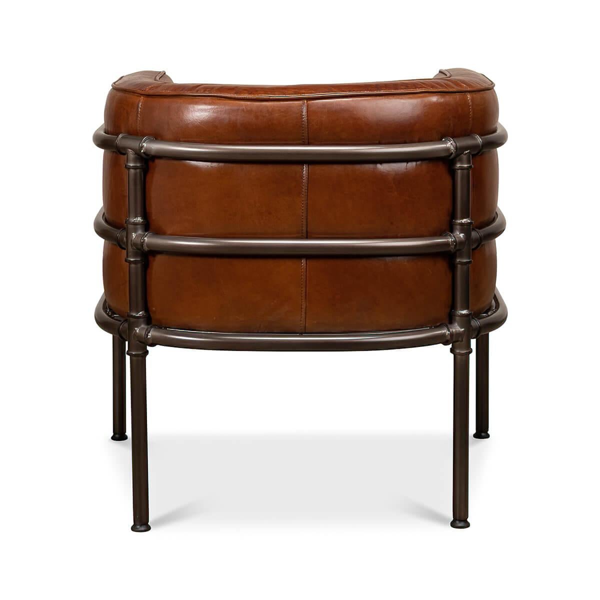 contemporary leather armchair
