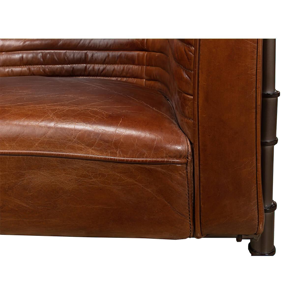 Contemporary Industrial Modern Leather Armchair