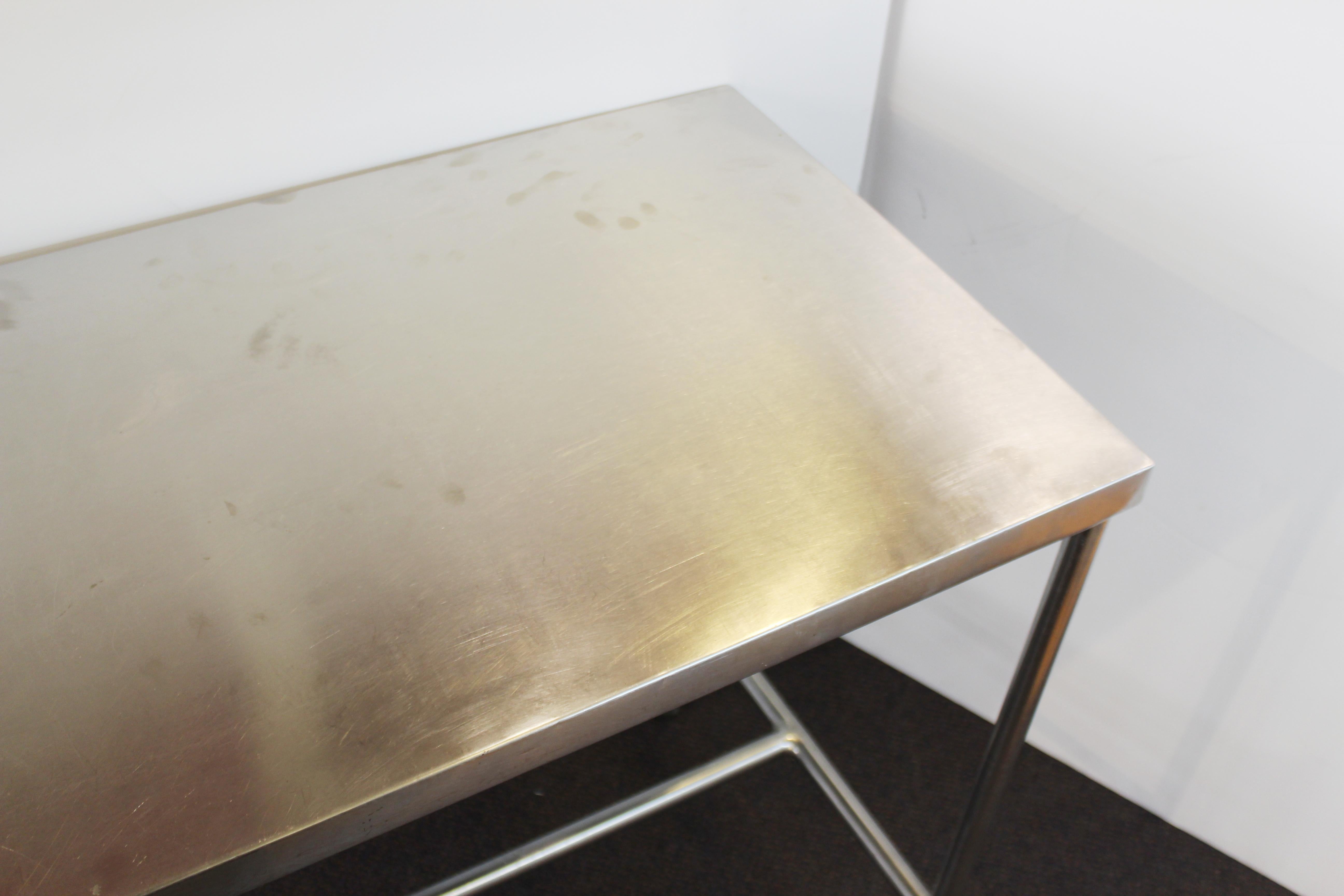 Industrial Modern Style Stainless Steel H-Base Table 4