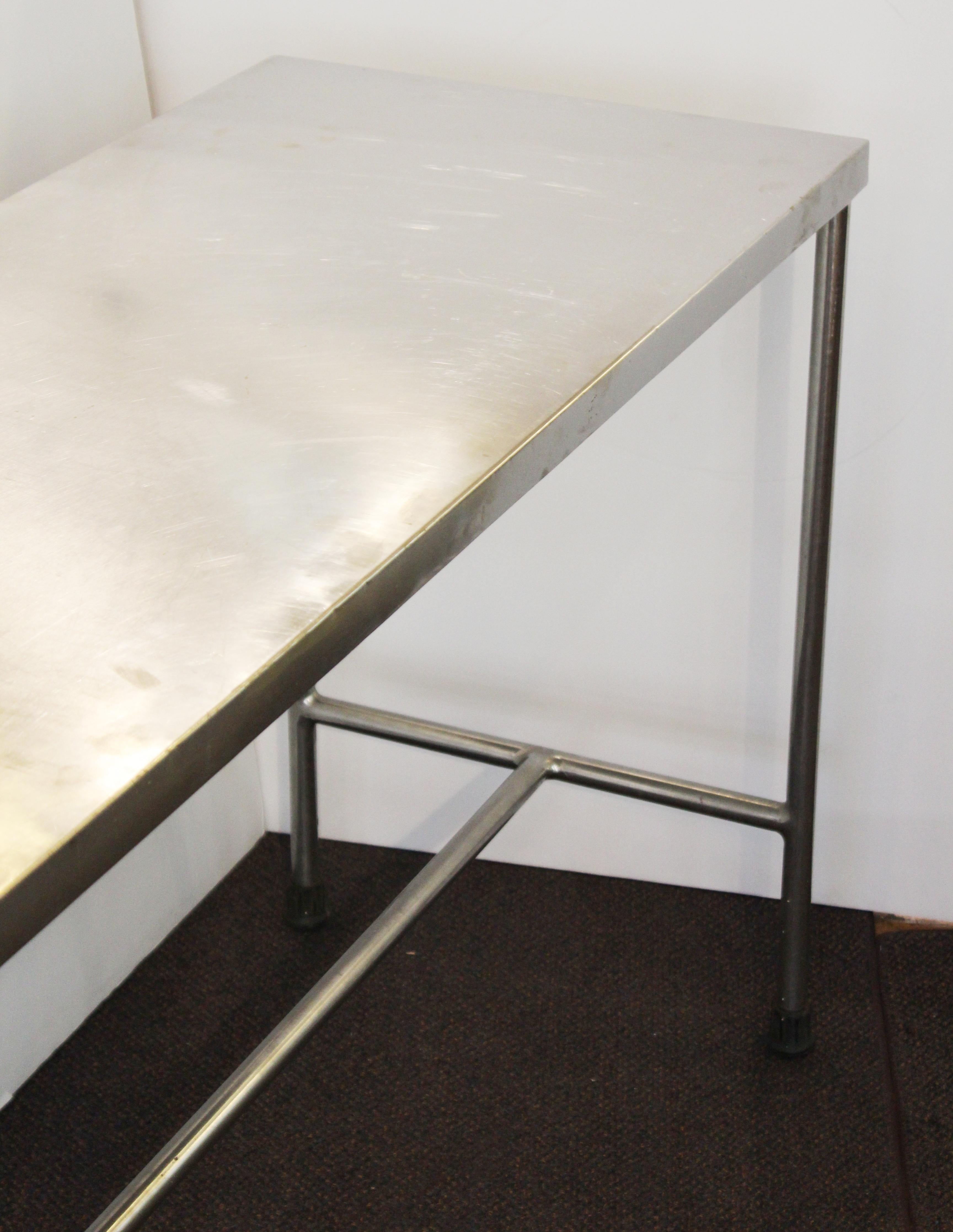 Industrial Modern Style Stainless Steel H-Base Table 8