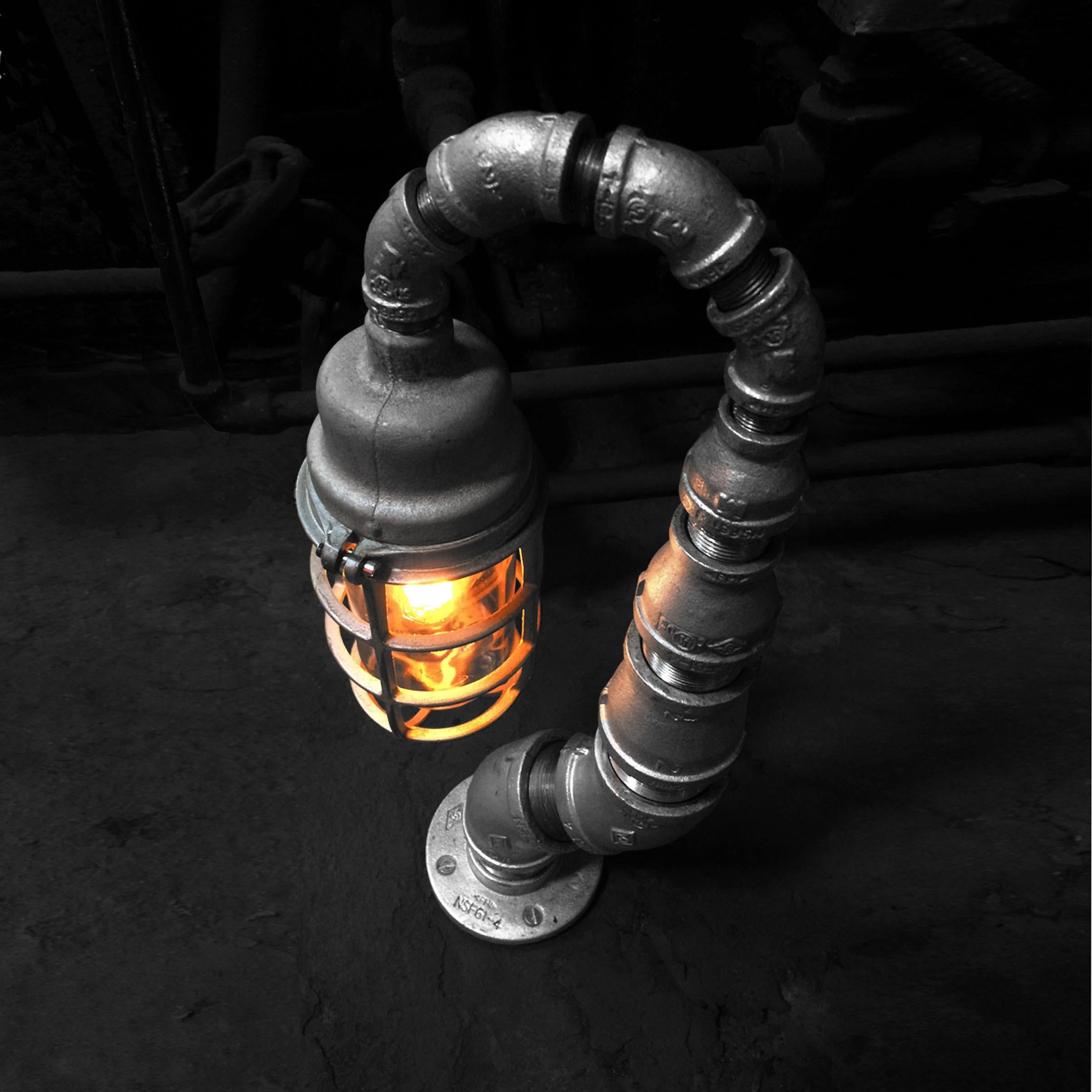 American Modern Industrial Table Lamp - Industrial Decor - Crouse Hinds Industrial Light For Sale