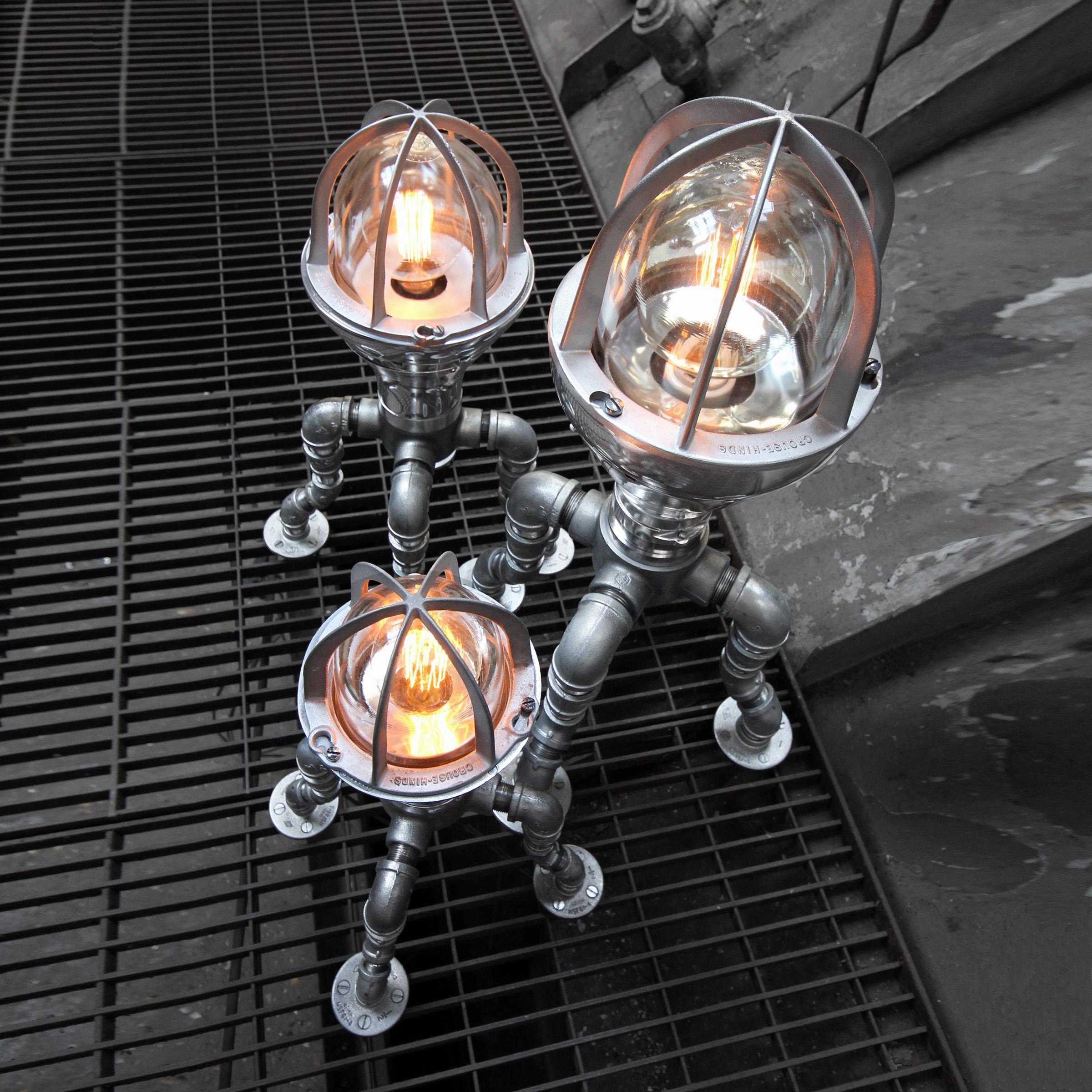 Modern Industrial Lamp Set - Industrial Decor - Crouse Hinds Industrial Light In New Condition For Sale In Bridgeport, PA