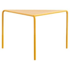 Industrial Modern Yellow Powder-Coated Steel Rod + Perf Coffee Table