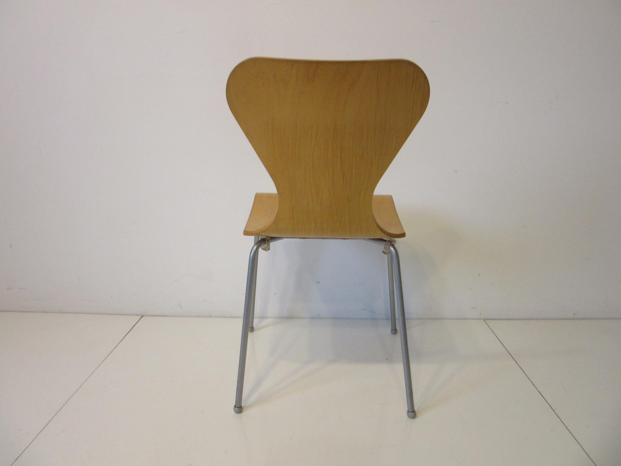 American Industrial Molded Plywood Dining Chairs