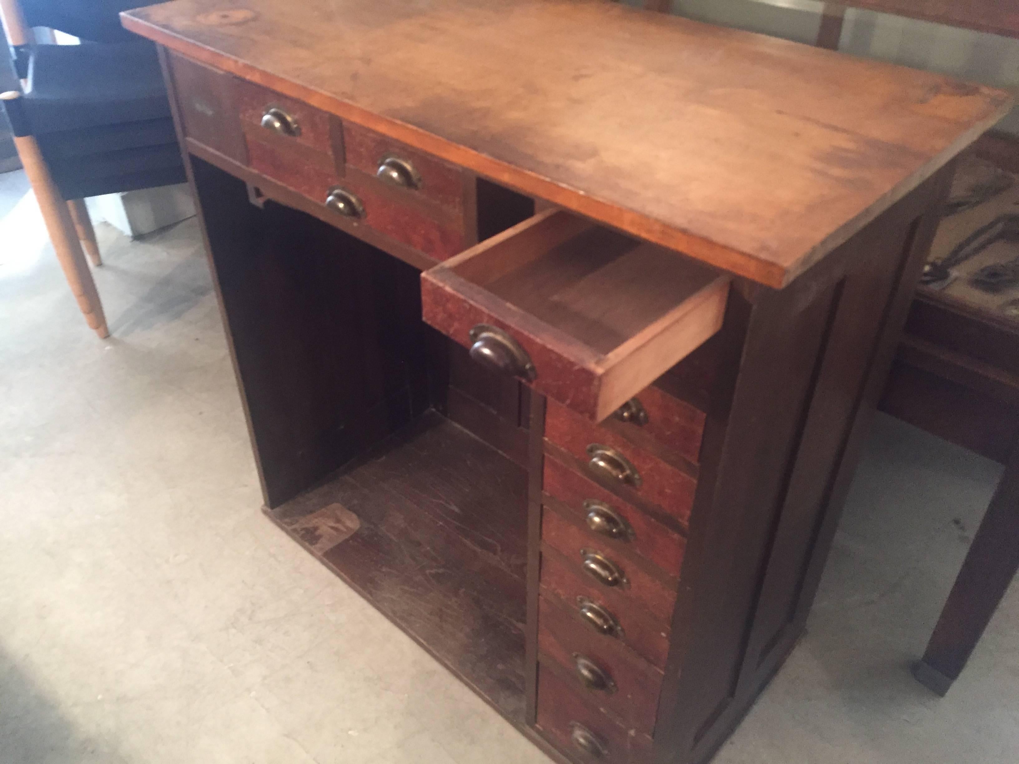 Industrial Multi Drawer Cabinet Jewellers Desk For Sale 1