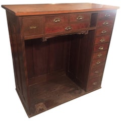 Antique Industrial Multi Drawer Cabinet Jewellers Desk