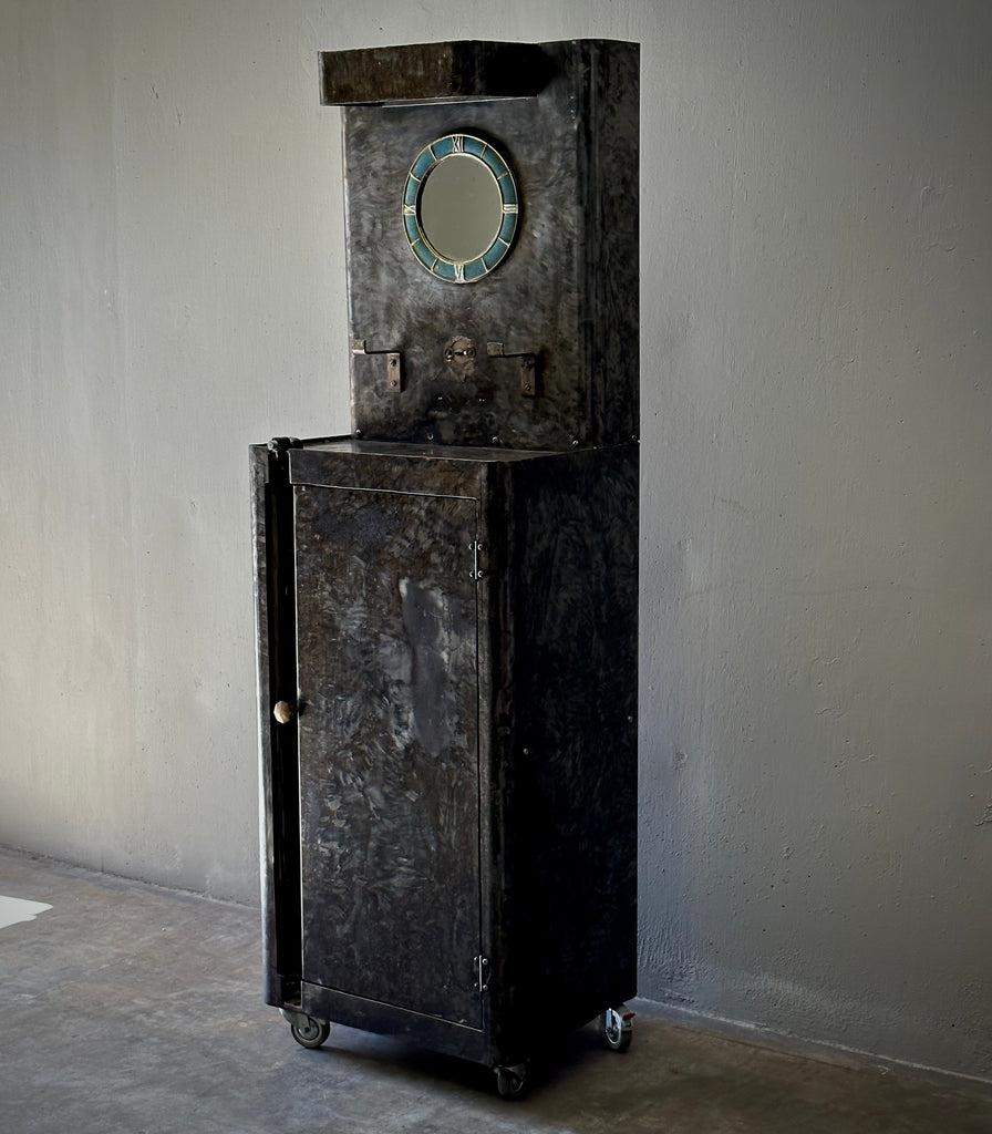 Industrial Nautical Hallway Cabinet In Good Condition For Sale In Los Angeles, CA