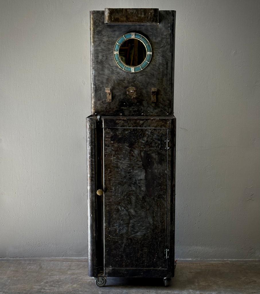 Early 20th Century Industrial Nautical Hallway Cabinet For Sale