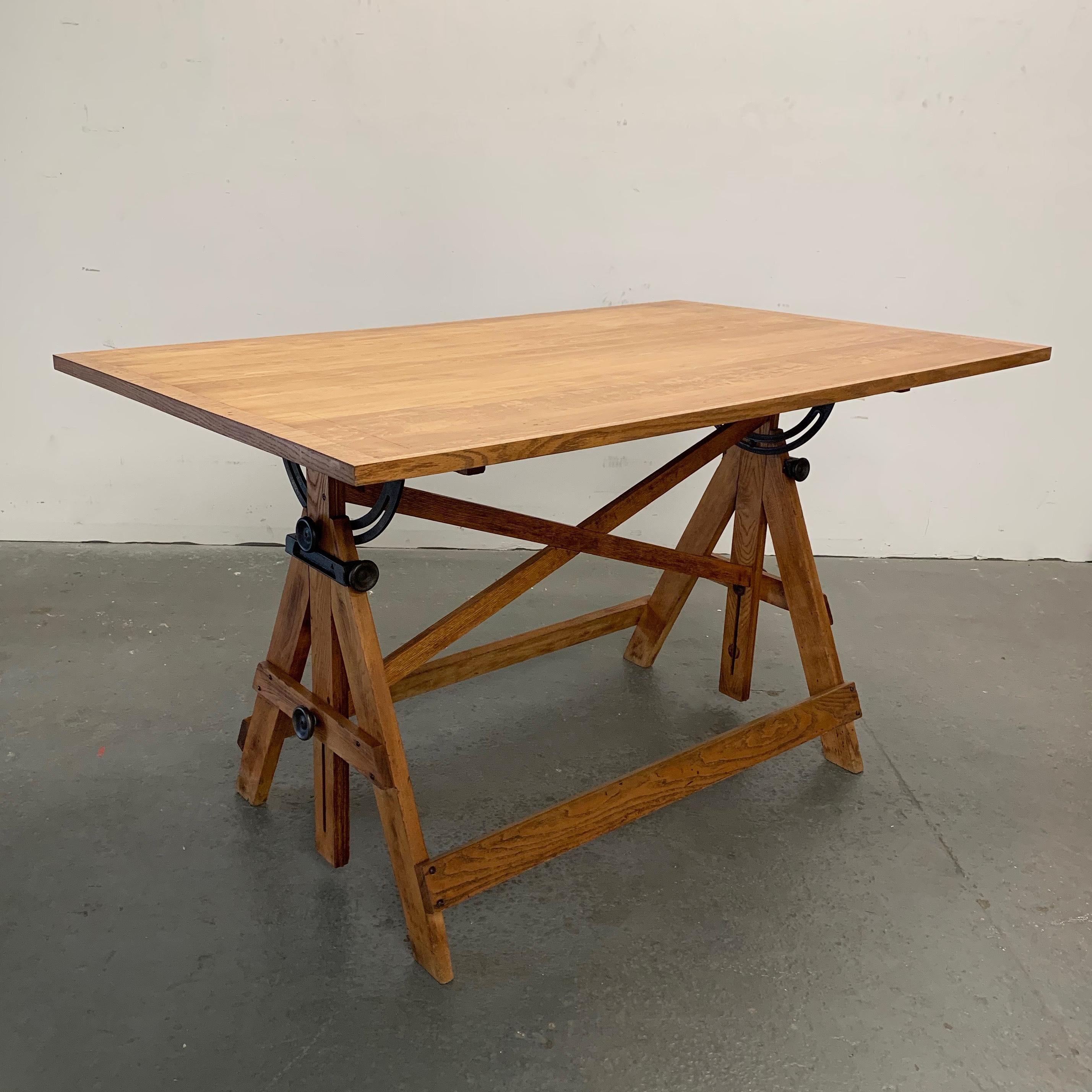oak drafting tables