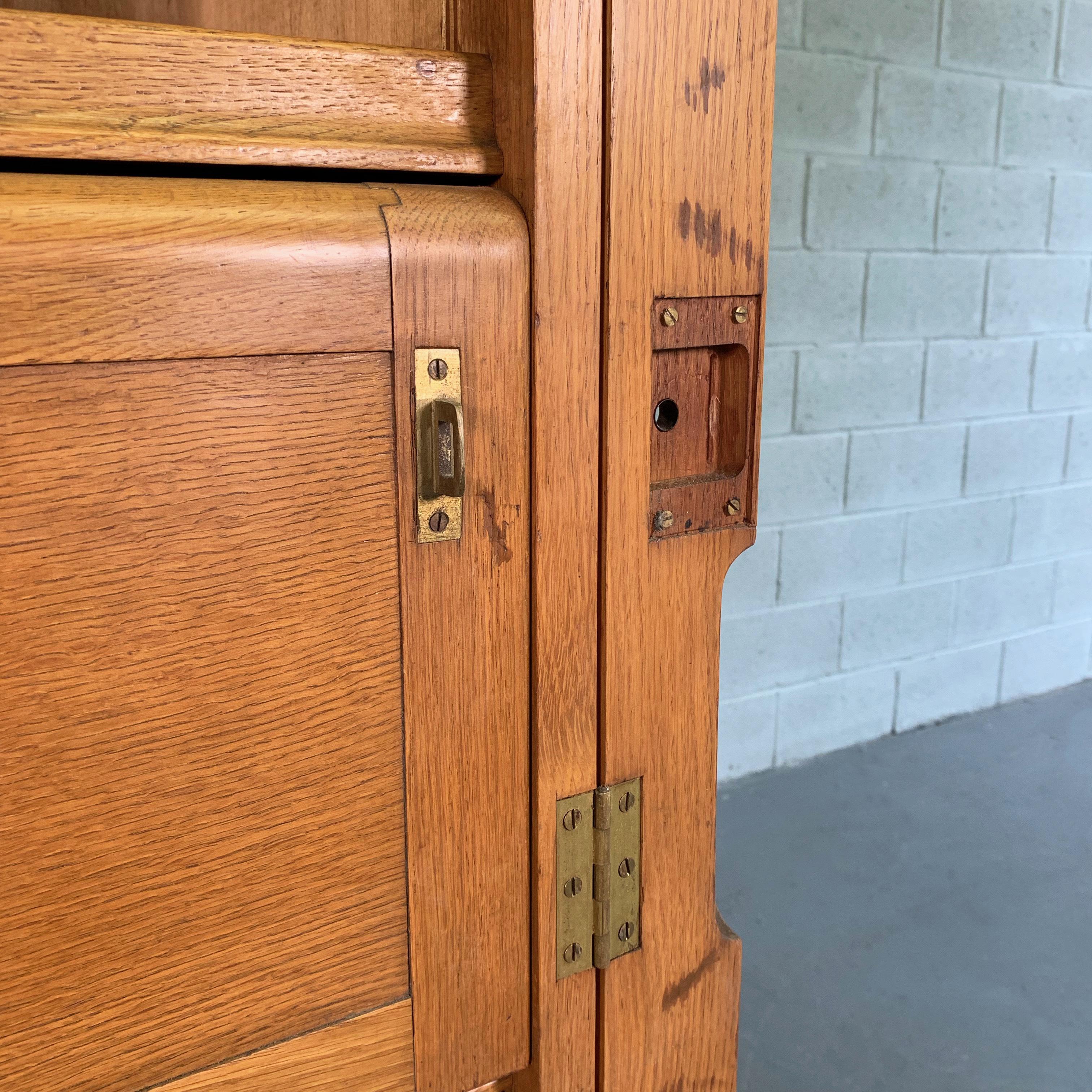 Industrial Oak Barrister Bookcase Document Cabinet 3