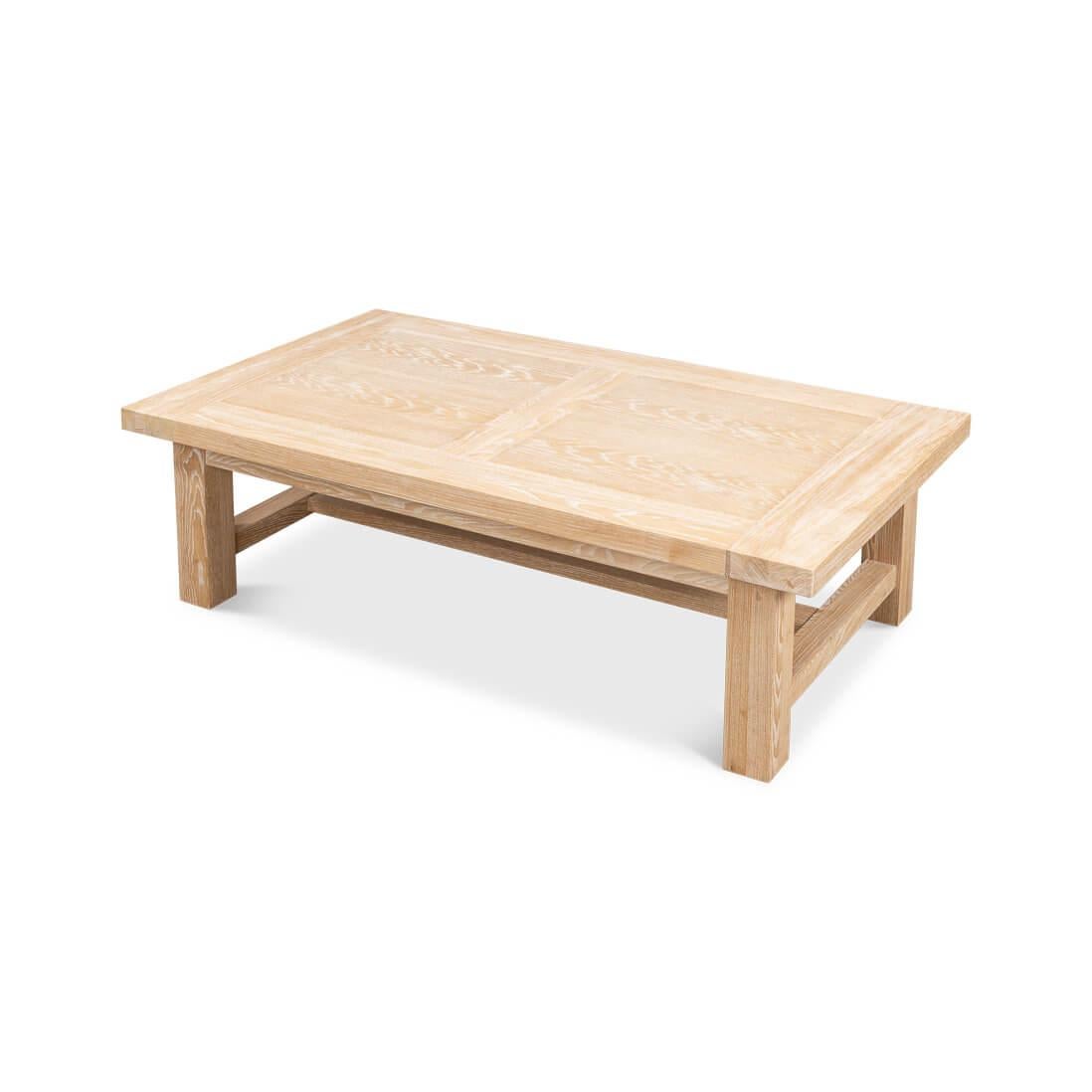 Industrial Oak Coffee Table In New Condition For Sale In Westwood, NJ