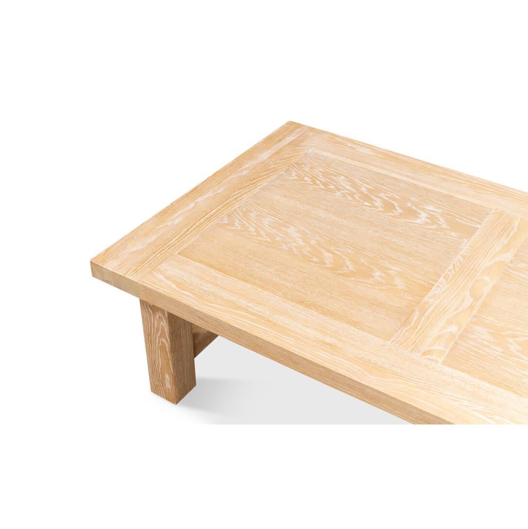 Wood Industrial Oak Coffee Table For Sale