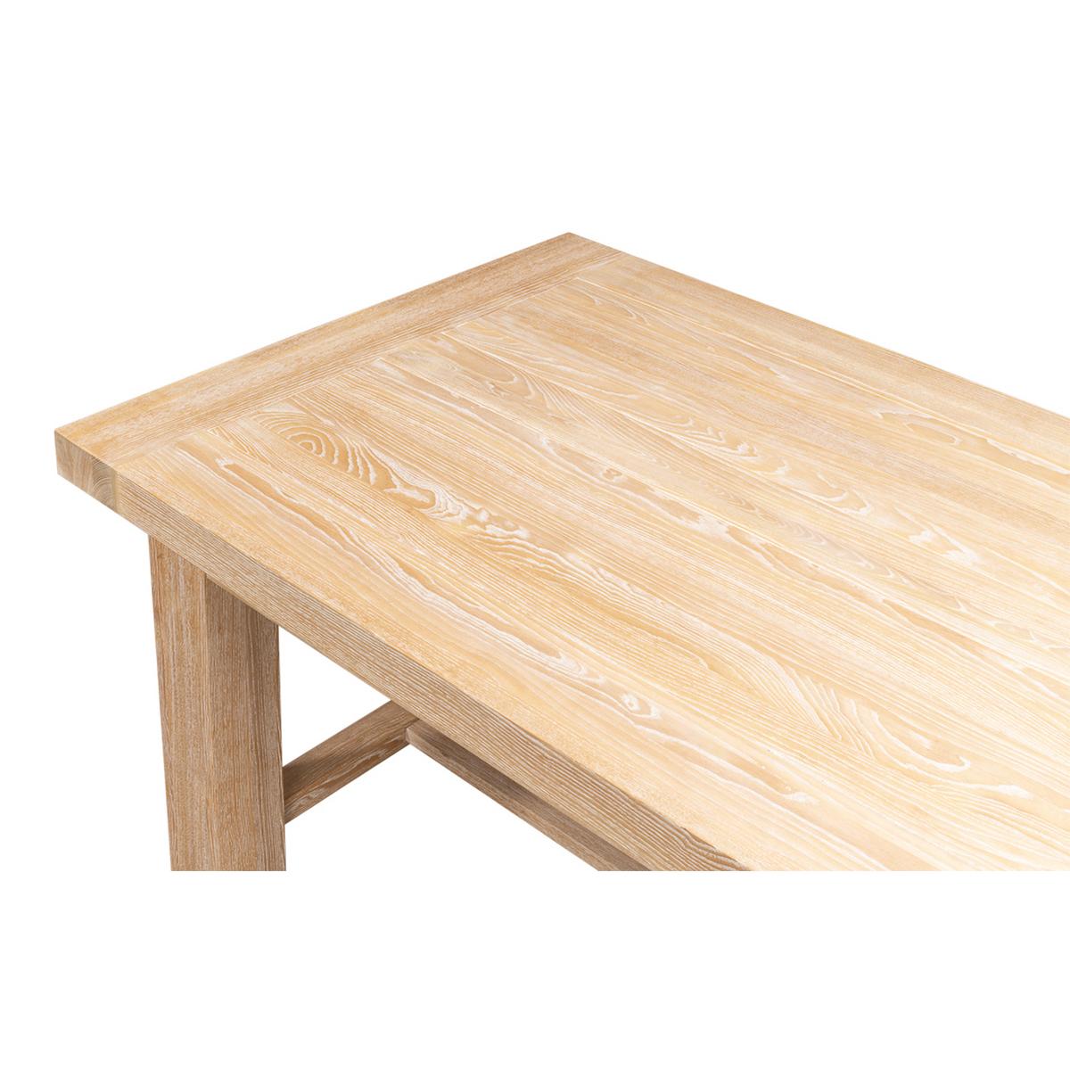 Asian Industrial Oak Dining Table For Sale
