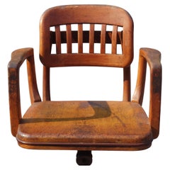 Sikes Industrial Library Bankers Chair, 1930's