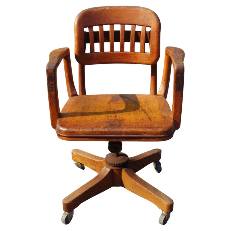 Sikes Industrial Library Bankers Chair, 1930's