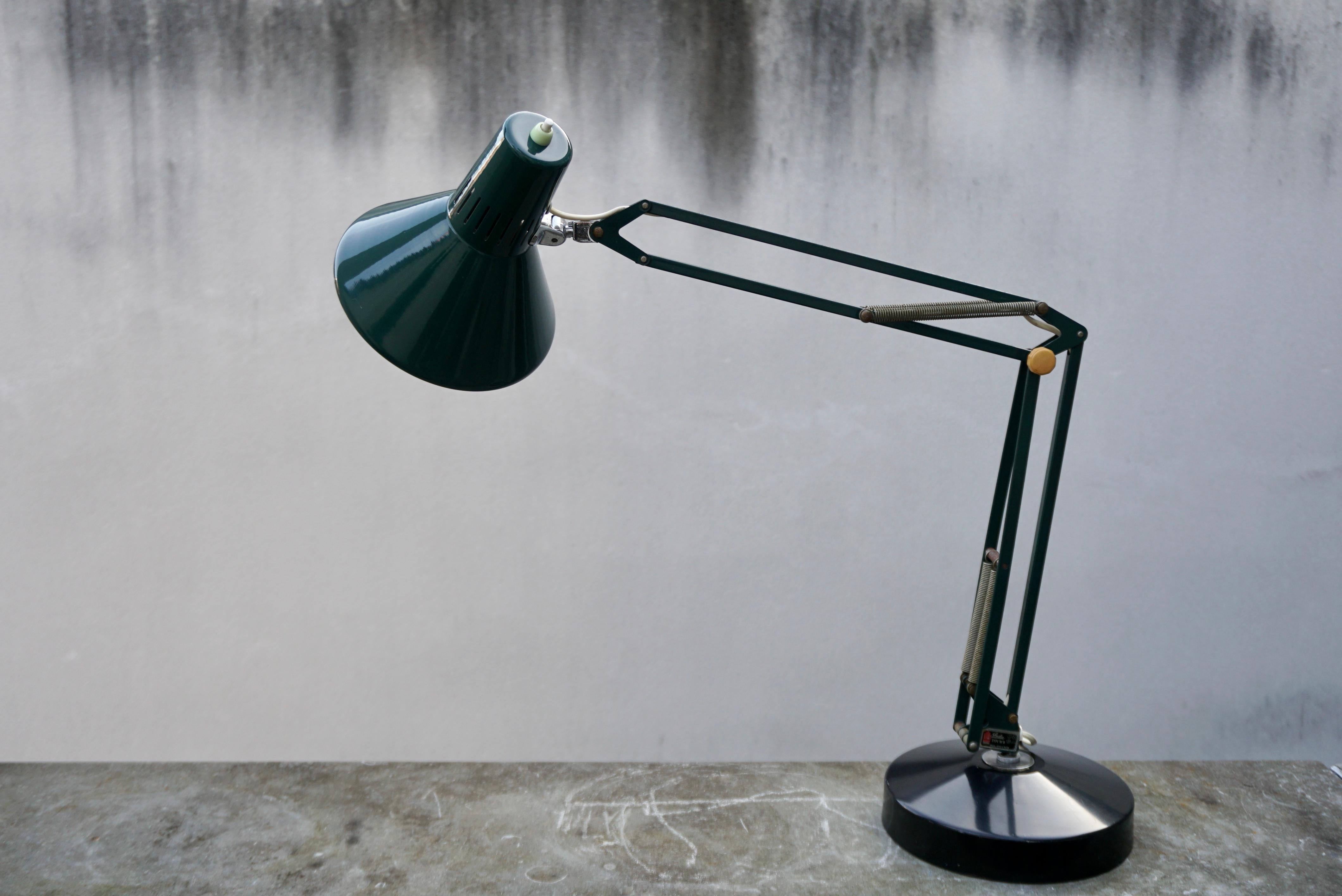Industrial Office Architect Desk Lamp by Ledu, 1970s, Made in Sweden For Sale 2