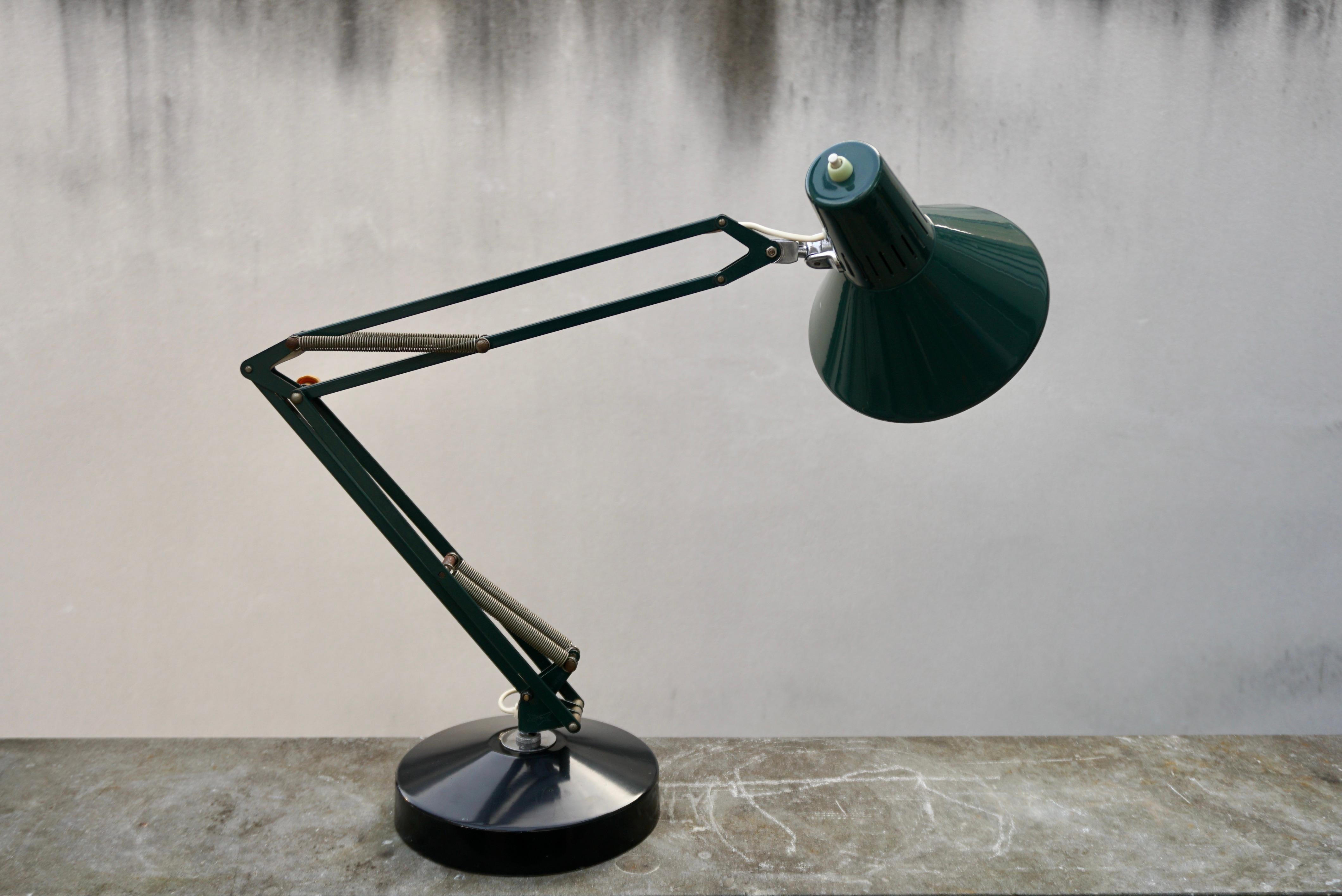 Industrial Office Architect Desk Lamp by Ledu, 1970s, Made in Sweden For Sale 3