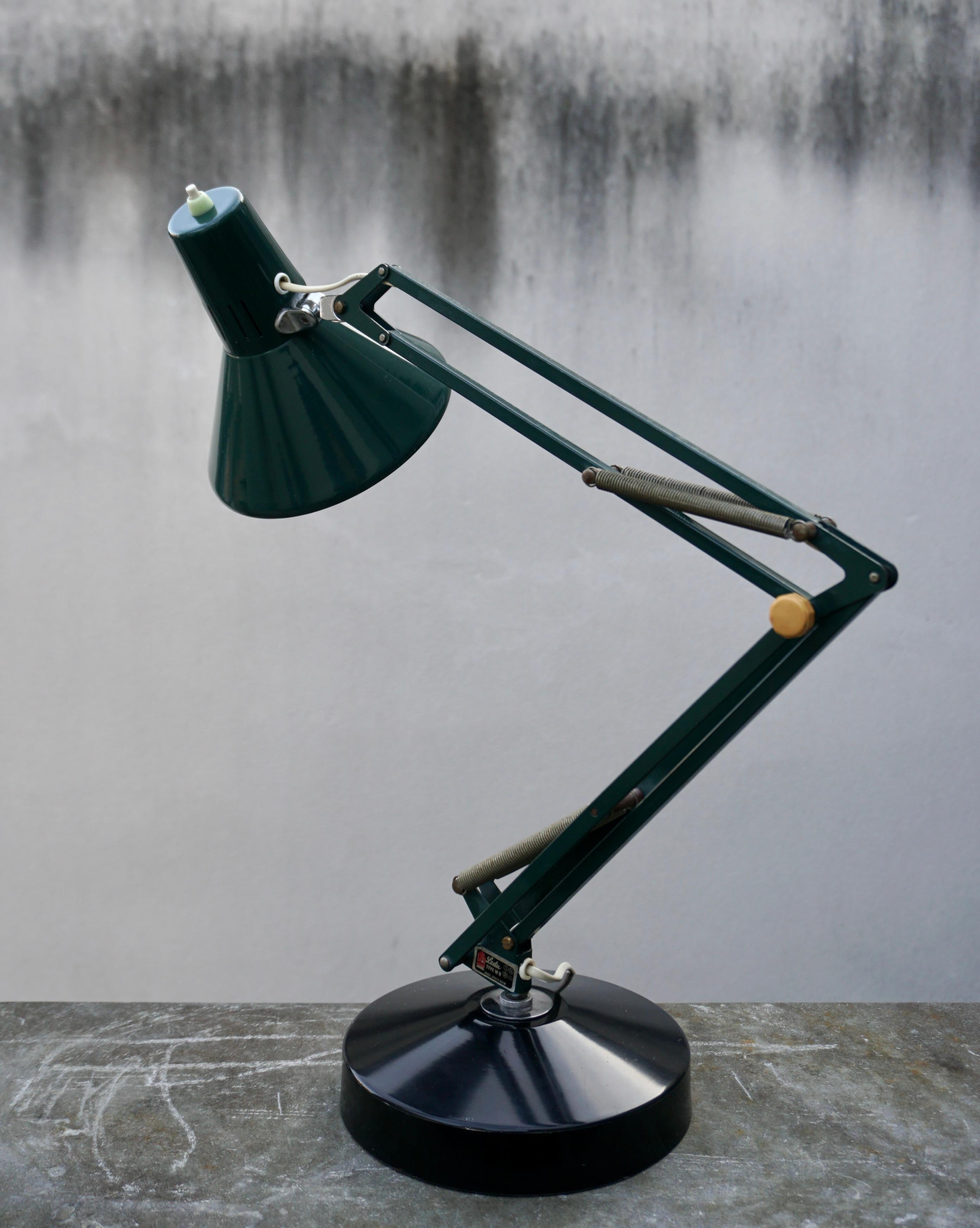 Industrial Office Architect Desk Lamp by Ledu, 1970s, Made in Sweden For Sale 6