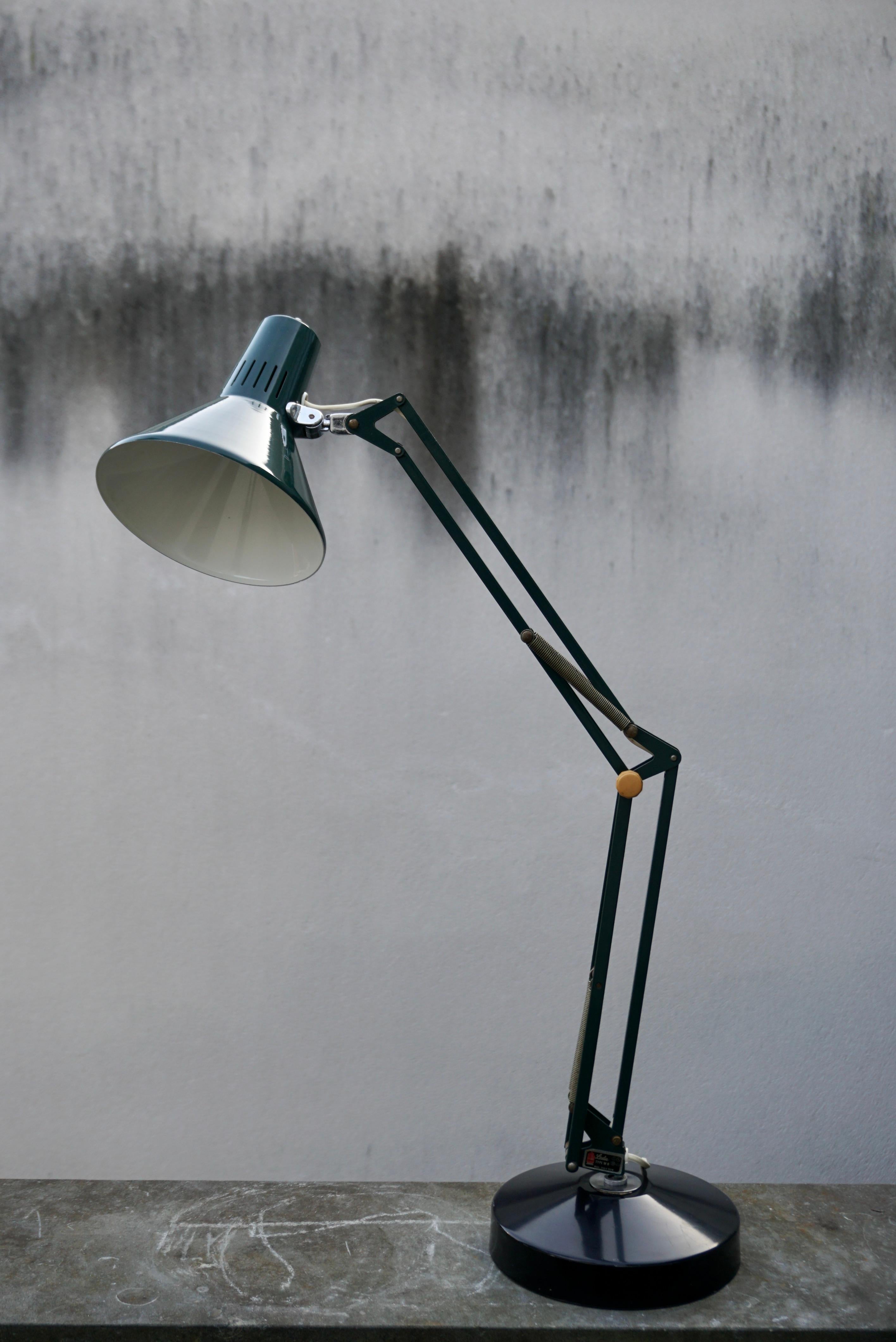 20th Century Industrial Office Architect Desk Lamp by Ledu, 1970s, Made in Sweden For Sale