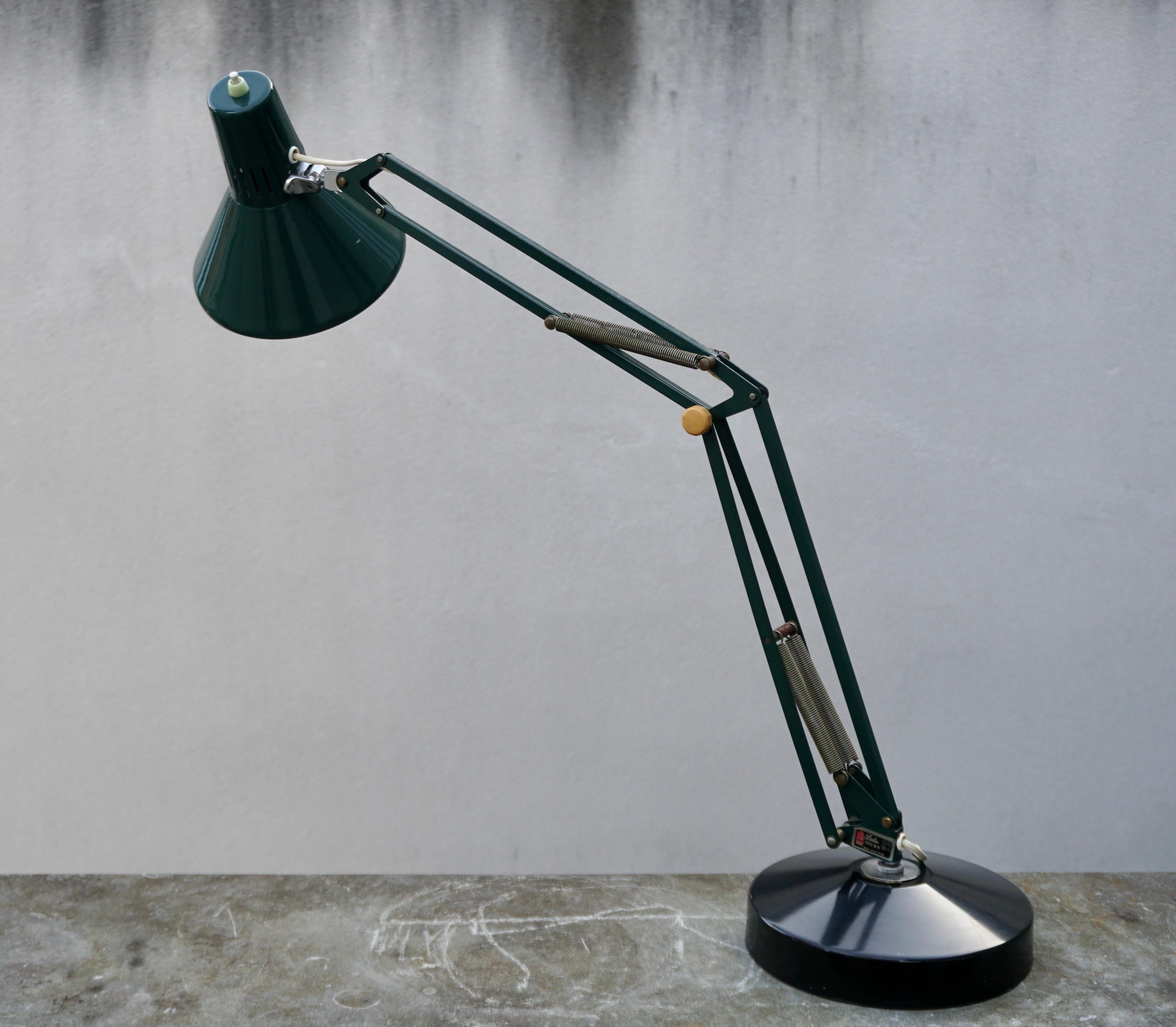 Industrial Office Architect Desk Lamp by Ledu, 1970s, Made in Sweden For Sale 1